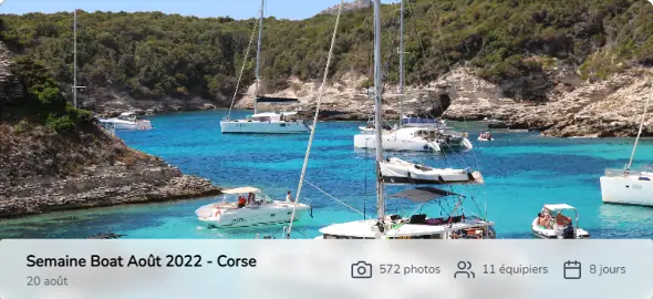 Capture d'écran de la sortie Akipaj Corse 2022